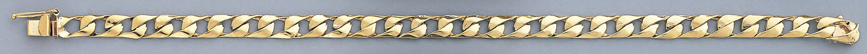 14k Yellow Gold 6mm Link Bracelet 8 Inches